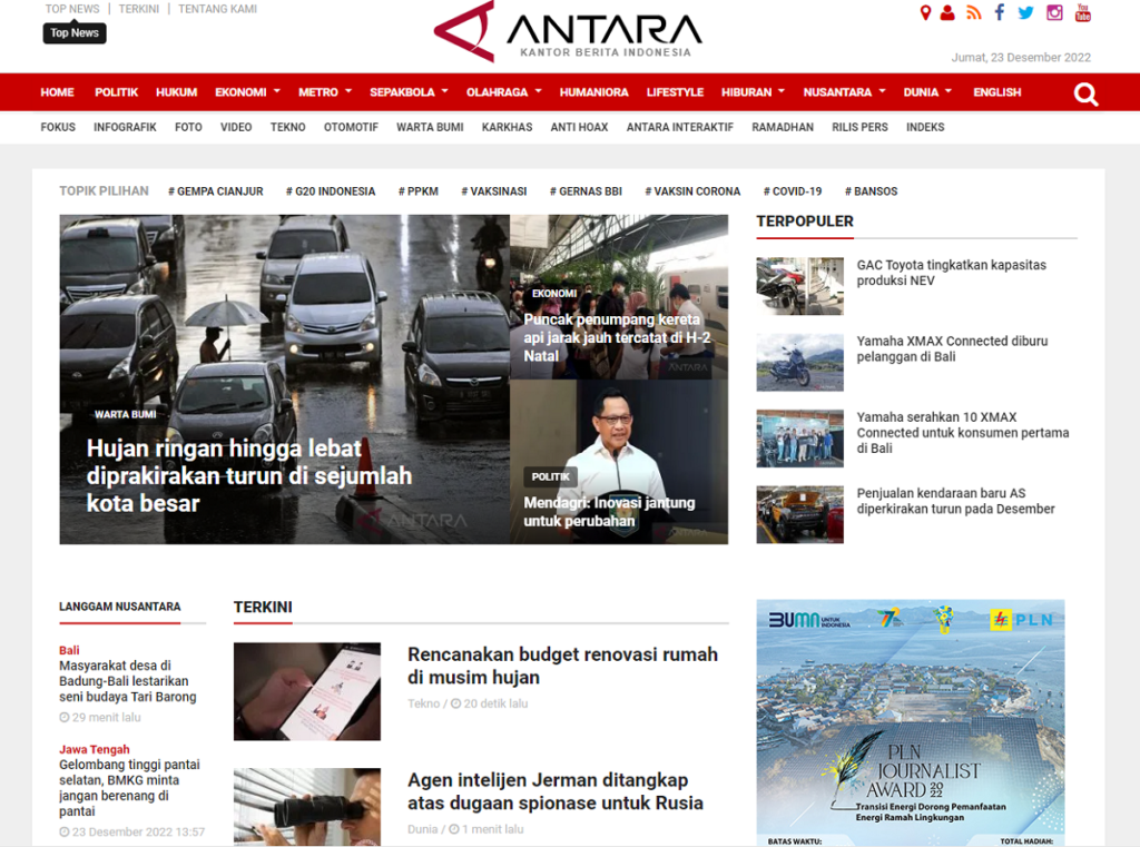 Kumpulan Portal Berita Sumber : Antaranews.com