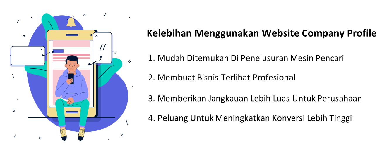 Gambar 2 kelebihan menggunakan website company profile